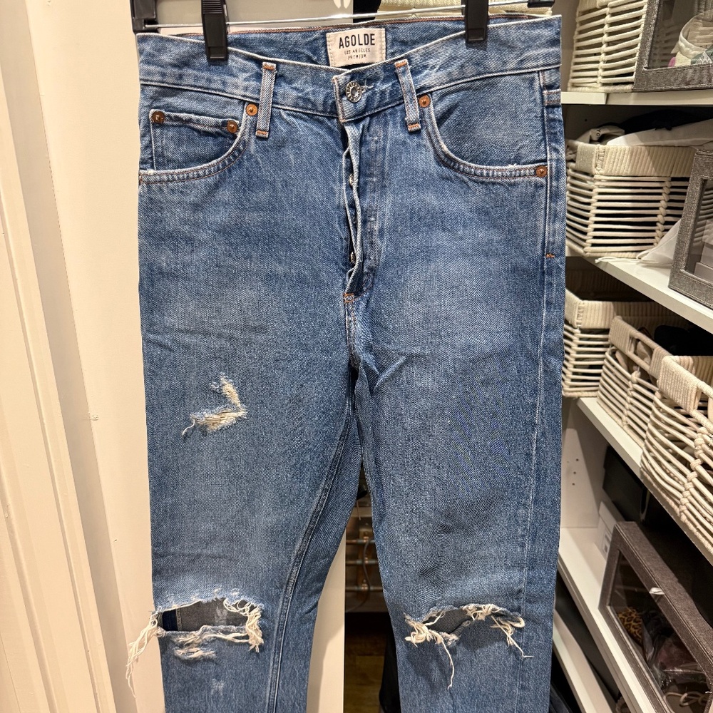 AGOLDE ripped denim